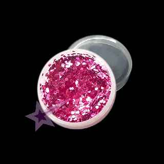 Glitter hexagon mini růžový -  G05 (Zdobení nehtů minihologramy)
