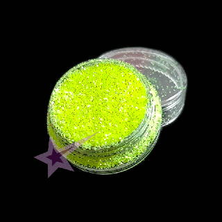 Glitter metalický efekt neonový žlutý - G60 (Glitter na nehty s metalickým (kovovým) efektem)