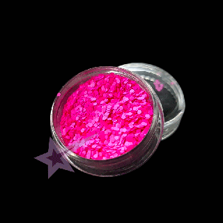 Mini pihy kulaté 1mm neonová magenta - G184 (Hologramy mix barev - neonové)