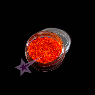 Mini pihy kulaté 1mm neonová mandarinka - G186 (Hologramy mix barev - neonové)