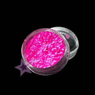 Mini pihy kulaté 1mm  neonové růžové - G183 (Hologramy mix barev - neonové)