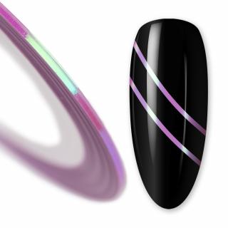 Samolepící zdobící páska na nehty Light Violet - 1mm (Zdobící - glitrová samolepící páska na nehty)