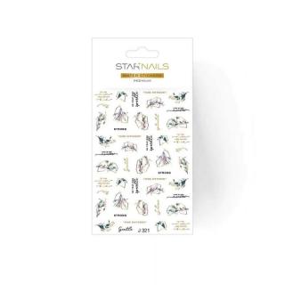 Starnails 2D vodolepky/obtisky PREMIUM - J321