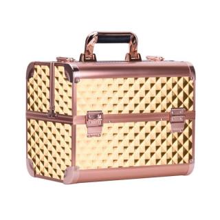 Starnails Kosmetický kufr - Diamond Gold Pink, L