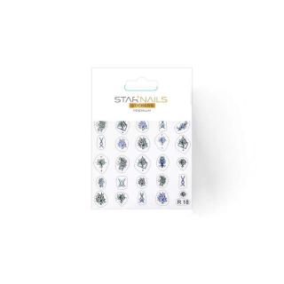 Starnails Nálepky na nehty 3D Premium - samolepky R18