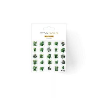 Starnails Nálepky na nehty 3D Premium - samolepky R39