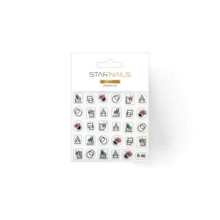 Starnails Nálepky na nehty 3D Premium - samolepky R46