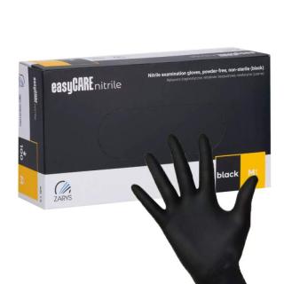 Starnails Nitrilové rukavice bez latexu, černé (M) - 50 párů