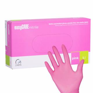Starnails Nitrilové rukavice bez latexu, růžové (L) - 50 párů