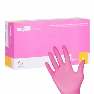 Starnails Nitrilové rukavice bez latexu, růžové (M) - 50 párů
