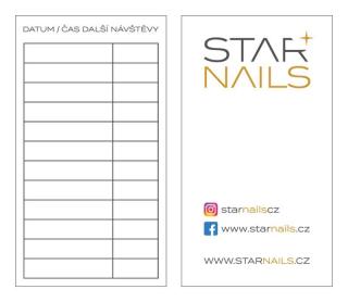 Starnails Objednací kartička STARNAILS - 10ks