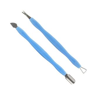 Starnails Pomůcka 2x 2v1 k odstranění gel laku a nehtové kůžičky - modrá
