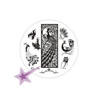 Starnails Razítkovací destička JQ16 - Pávi