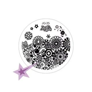 Starnails Razítkovací destička JQ25 - Kytičky ornamenty