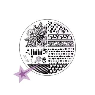 Starnails Razítkovací destička JQ27 - noty, klávesy