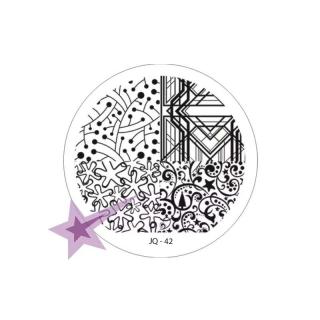 Starnails Razítkovací destička JQ42 - Rostlinné ornamenty