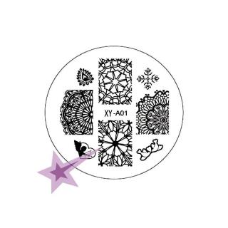 Starnails Razítkovací destička XYA01 - krajka