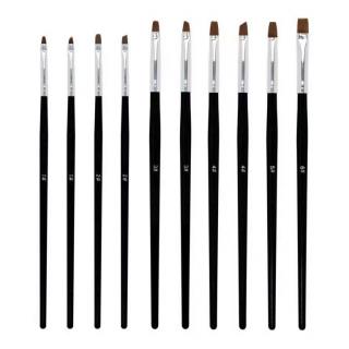 Starnails Sada 10 štětců na nehtovou modeláž