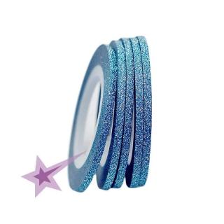 Starnails Samolepící zdobící páska na nehty sparkle modrá, 2mm