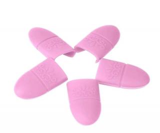 Starnails Silikonové náprstky na odstranění gel laku Pink