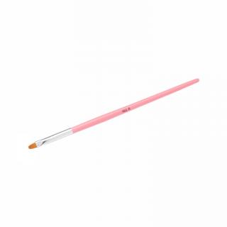 Starnails Štětec na UV gel, Natural Pink - Oval 6