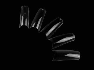 Starnails Tipy CLEAR - tvar hranatý, bez l. plochy, box 500 ks