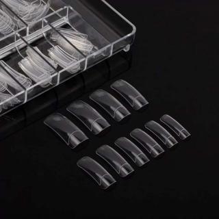 Starnails Tipy CLEAR - tvar hranatý, dl.l.plocha, box 120 ks