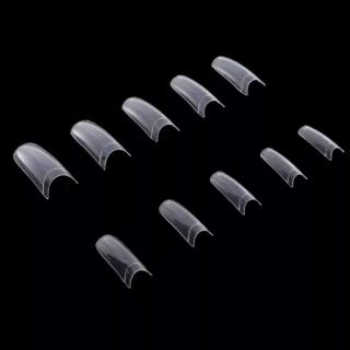 Starnails Tipy CLEAR - tvar hranatý, kr.l.plocha, box 300 ks