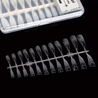 Starnails Tipy CLEAR - tvar mandle dlouhé, dl. l. pl., 240ks