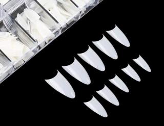 Starnails Tipy NATURAL - tvar mandle, bez l. plochy, box 300 ks