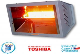 Elektrický infrazářič SUNLINE SP2000 s výkonem 2000 W, stříbrný