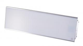 Infrazářič BURDA Relax Glass 1200 W stříbrný kryt, bílé sklo bez DO, bez R, stříbrný rám (BURDA BRELG1200-3W)