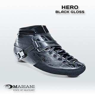 Mariani Hero závodní boty na brusle - černé Šířka boty: Rozšířená (+ cca 3mm šířky), Velikost: 37,5