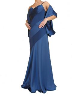 Dynasty luxusní společenské dlouhé šaty Paulette modré Velikost: S (36)