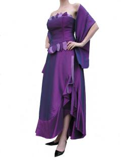 Dynasty luxusní společenské dlouhé šaty Valencia fialové Velikost: S/M
