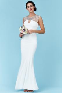 Luxusní svatební šaty Clementine bílé Velikost: L (40)