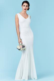 Luxusní svatební šaty Petronilla bílé Velikost: L (40)
