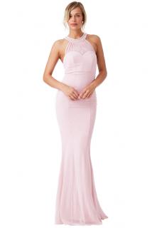 Plesové šaty Florida světle růžové dlouhé Velikost: L (40)
