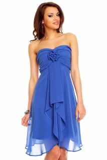 Plesové šaty Virgie modré Velikost: S (36)