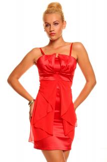 Společenské šaty Florence II červené Velikost: XS (34)