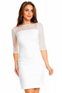 Společenské šaty Mariela bílé Velikost: L (40)