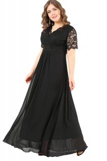 Společenské šaty Orlanda černé dlouhé Velikost: 44-46