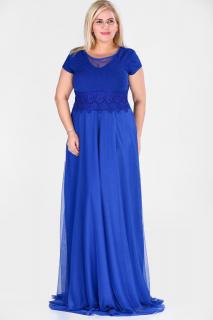 Společenské šaty pro plnoštíhlé Raimonda modré dlouhé Velikost: 54