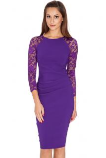 Společenské šaty Selma fialové Velikost: XL/XXL