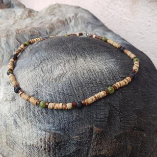 Frenk M  Pánský náhrdelník (kokos, minerály)