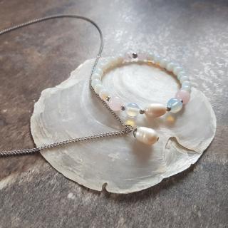 Leny  Souprava (perla, minerály, chirurgická ocel)