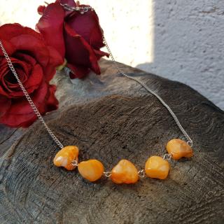 Orange  Náhrdelník (nerezová ocel, perleť)
