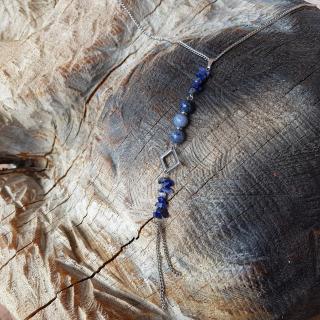 Sirael L2  Náhrdelník (lapis lazuli, nerezová ocel, chirurgická ocel)