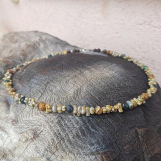 Yaho  Pánský náhrdelník (achát, jaspis, sklo)