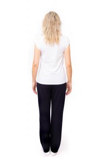 Dámské tričko KIMONO s přinechaným rukávem bílé Barva: bílé, Velikost: S, Prodloužení délky: délka v těle +5 cm